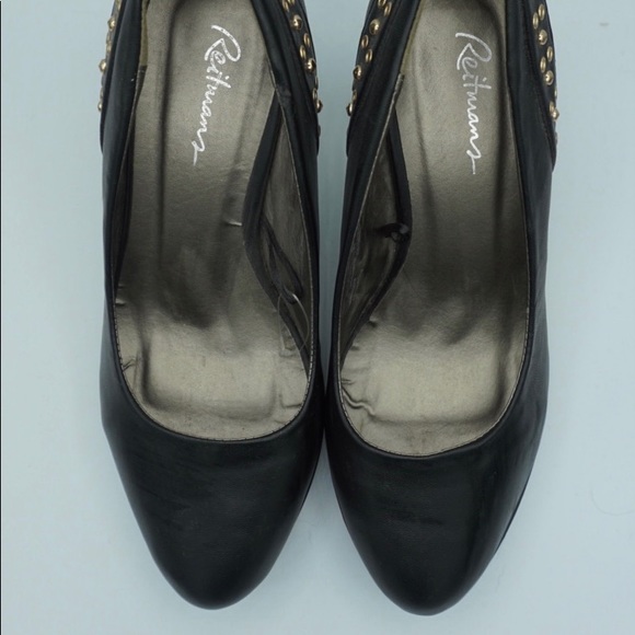 Black Heels with Gold Rivets - Picture 3 of 4